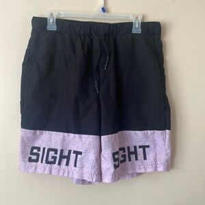 Drawstring Letter Graphic Shorts